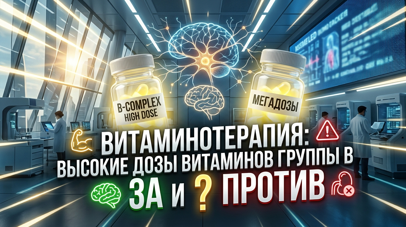 Витаминотерапия: высокие дозы витаминов группы B — за и против