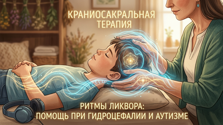 Краниосакральная терапия: Работа с ритмами ликвора при гидроцефалии и аутизме