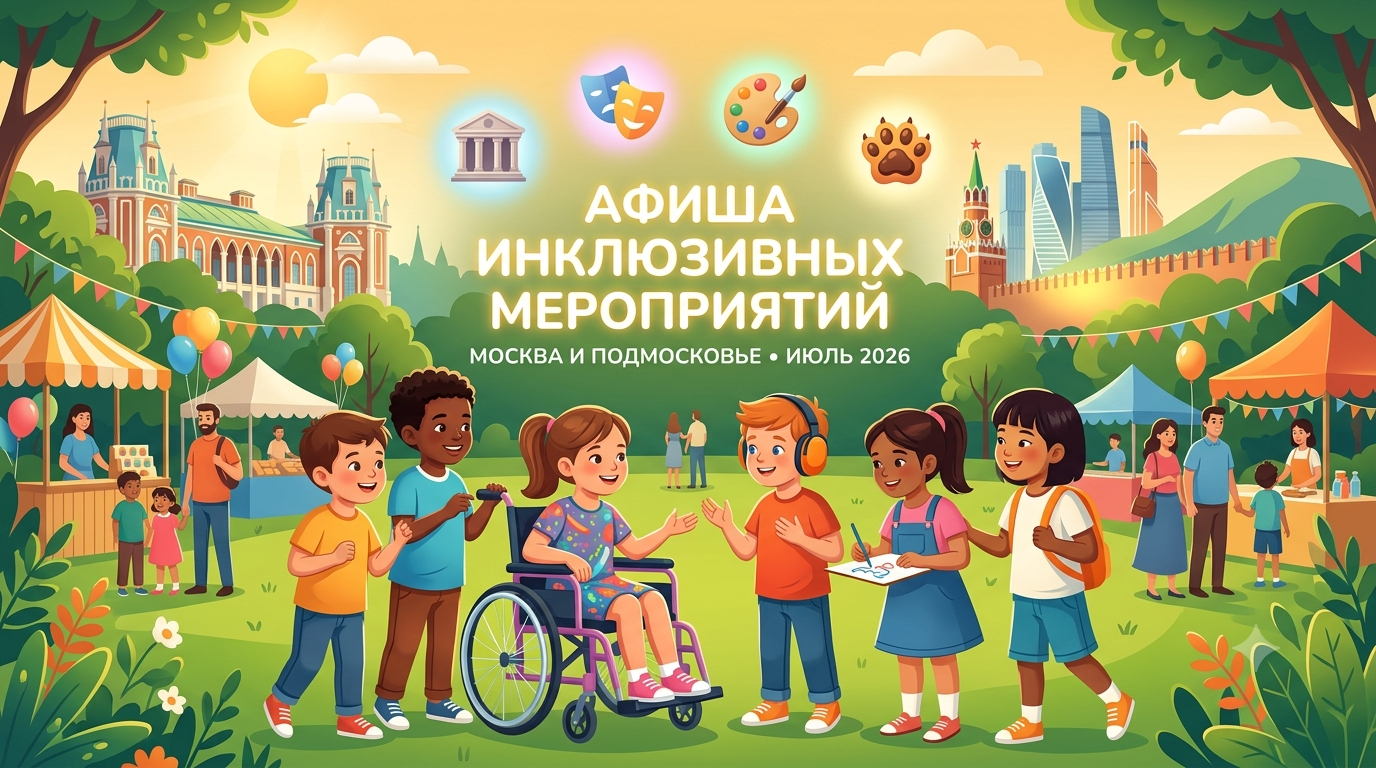 Афиша инклюзивных мероприятий: Москва и МО (Июль 2026)