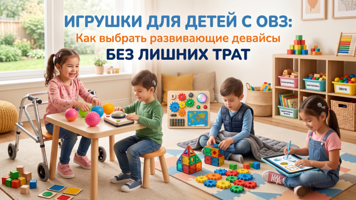 Игрушки для детей с ОВЗ: как выбрать развивающие девайсы, которые не будут лежать мертвым грузом