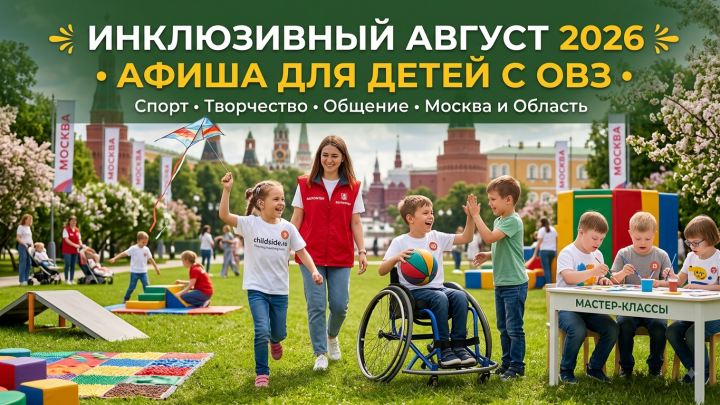 Афиша на август 2026 для детей с ОВЗ